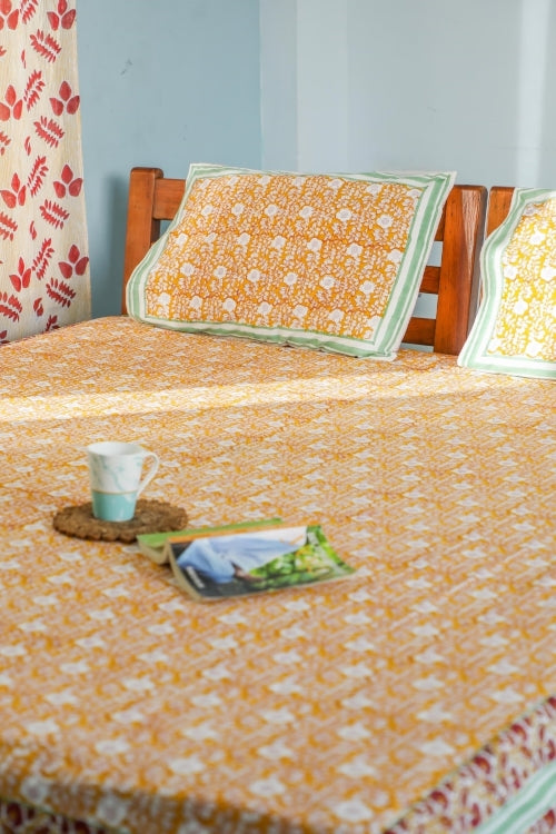 Sootisyahi 'Jungle Tales' Handblock Printed Cotton Bedsheet