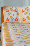 Sootisyahi 'Rare Leaves' Handblock Printed Cotton Bedsheet