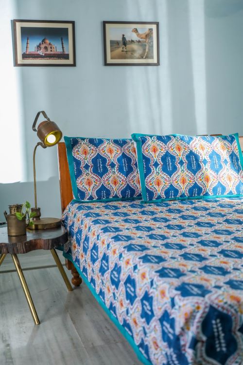 Sootisyahi 'Print Frenzy' Handblock Printed Cotton Bedsheet