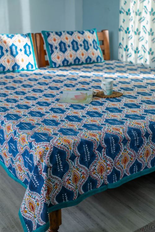 Sootisyahi 'Print Frenzy' Handblock Printed Cotton Bedsheet
