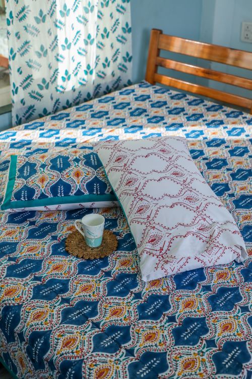 Sootisyahi 'Print Frenzy' Handblock Printed Cotton Bedsheet