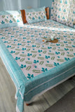 Sootisyahi 'Vibrant Essence' Handblock Printed Cotton Bedsheet