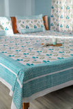 Sootisyahi 'Vibrant Essence' Handblock Printed Cotton Bedsheet