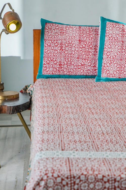 Sootisyahi 'Conventional Treasure' Handblock Printed Cotton Bedsheet