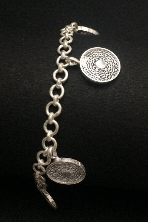 Silver Linings "Moon" Silver Filigree Handmade Bracelet