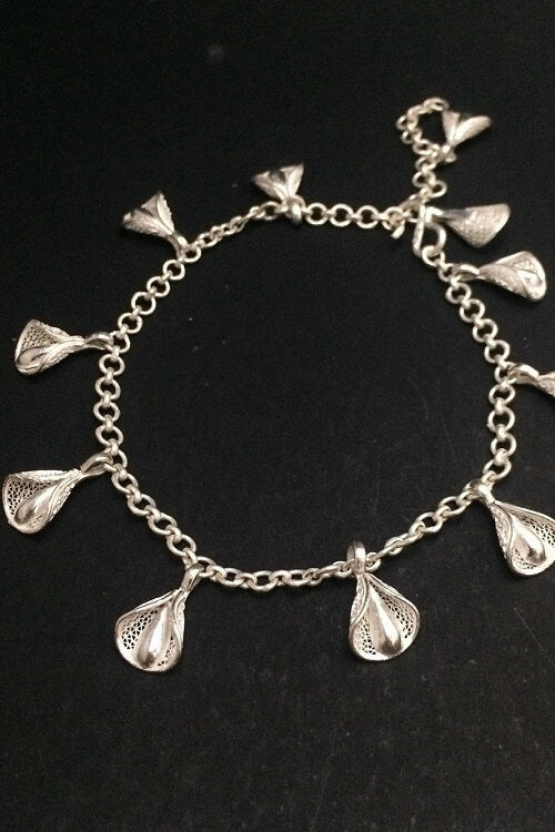 Silver Linings "Pankhuriyan" Silver Filigree Handmade Bracelet