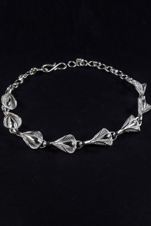 Silver Linings "Pankhuri" Silver Filigree Handmade Bracelet