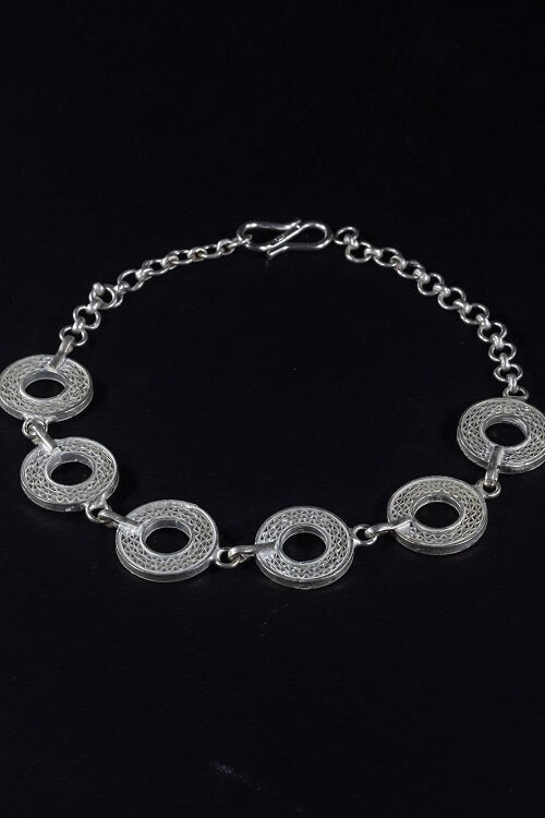 Silver Linings "Circle of Life" Silver Filigree Handmade Bracelet