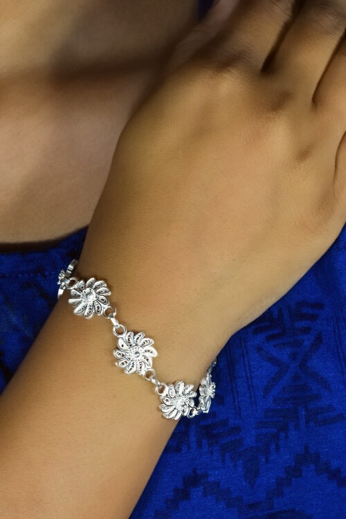 Silver Linings "Chakri" Silver Filigree Handmade Bracelet