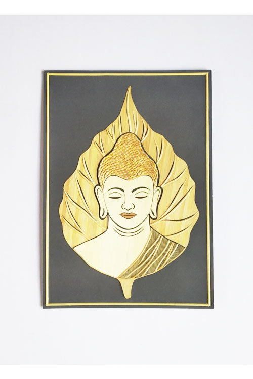 Handcrafted-Sikki-grass-Budhha-Painting