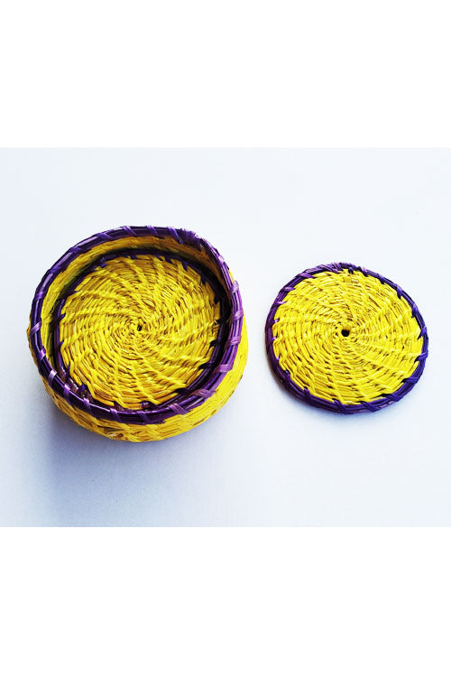 Handcrafted-Sikki-grass-Coaster-set