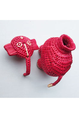 Handcrafted-Sikki-grass-Elephant-container-2