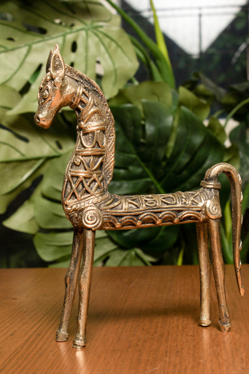 Dhokra Craft Curio (Large) - Horse