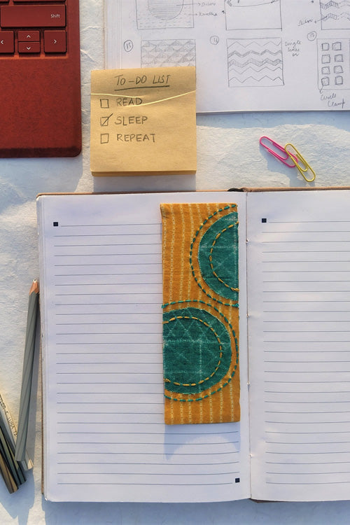 Leera Upcycled Shibori Turquoise Bookmark (Set of 2)