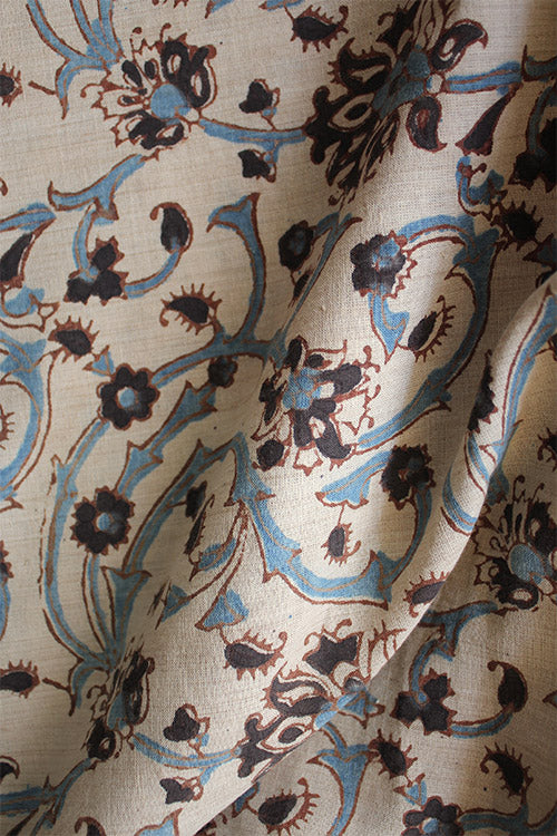 Creative Bee 'FULBEL' Natural Dye Block Print Cotton Fabric (0.5 Meter)