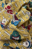 Creative Bee 'Azriel' Natural Dye Hand-Painted Kalamkari Cotton Fabric (0.50 meter)