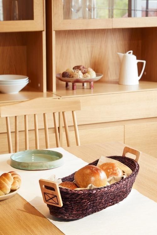 Kadam Haat Handmade Sabai Grass Bread Basket Large Brown