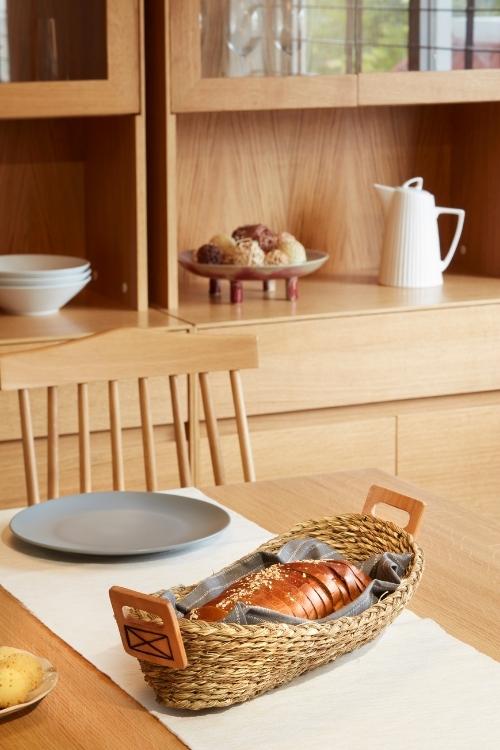 Kadam Haat Handmade Sabai Grass Bread Basket - Large (Natural)