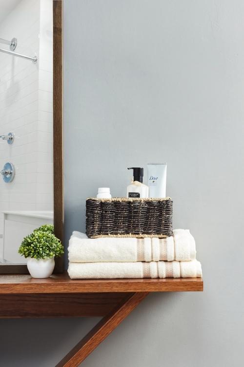 Kadam Haat Handmade Sabai Grass Towel Basket - Small (Black)