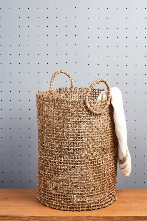 Handmade Sabai Grass Laudary Basket (Nat)