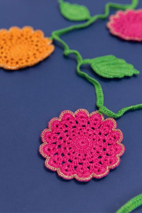 Samoolam Handmade Crochet Flower Toran Bunting