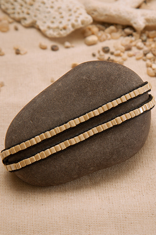 Dhaaga Double White Square Beads