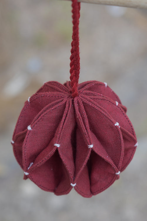 Okhai 'Gingerbread' Pure Cotton Hand Embroidered Christmas Ornament