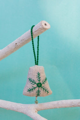 Okhai 'Rudolph' Hand Embroidered Christmas Ornament