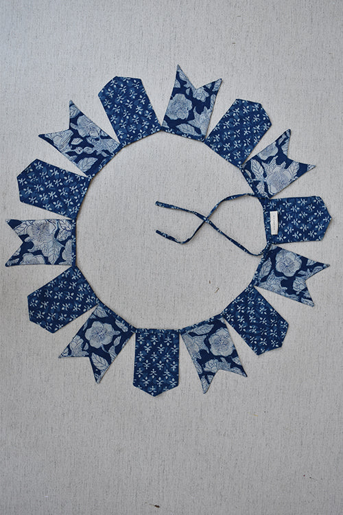 Okhai 'Snowman' Pure Cotton Hand Block Printed Christmas Bunting