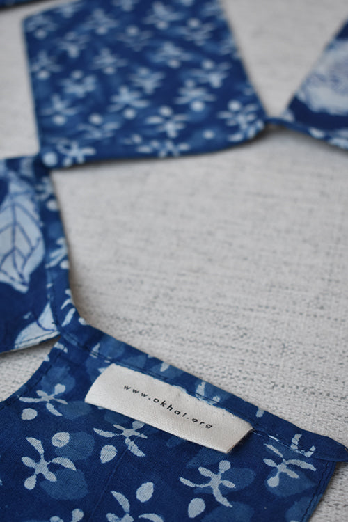 Okhai 'Snowman' Pure Cotton Hand Block Printed Christmas Bunting