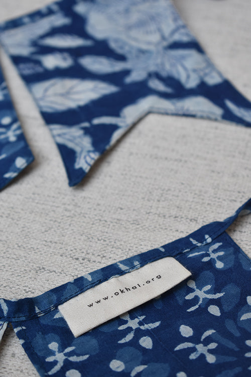 Okhai 'Snowman' Pure Cotton Hand Block Printed Christmas Bunting
