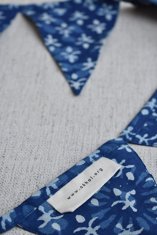 Okhai 'Snowball' Pure Cotton Hand Block Printed Christmas Bunting