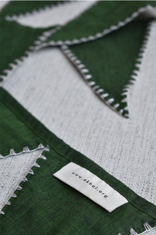 Okhai 'Mistletoe' Pure Cotton Hand Embroidered Christmas Bunting