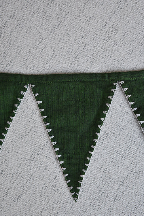 Okhai 'Mistletoe' Pure Cotton Hand Embroidered Christmas Bunting