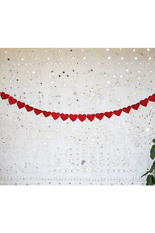 Okhai 'Dil' Heart-Shaped Pure Cotton Bunting