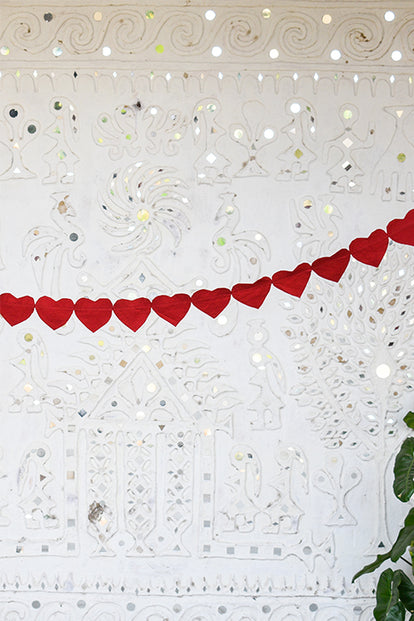 Okhai 'Dil' Heart-Shaped Pure Cotton Bunting