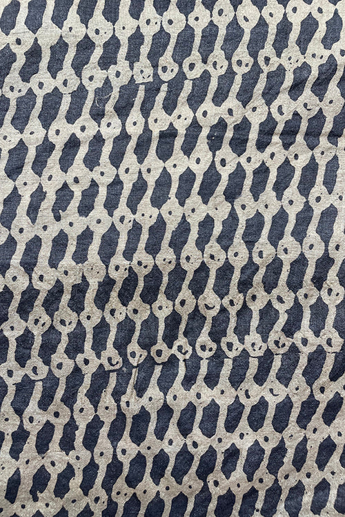 Creative Bee 'Gary' Natural Dyed Hand Block Printed Tussar Fabric