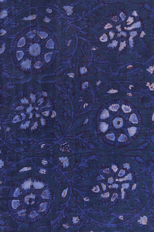 Creative Bee Natural Dye Block Print Cotton Fabric (0.5 Meter)