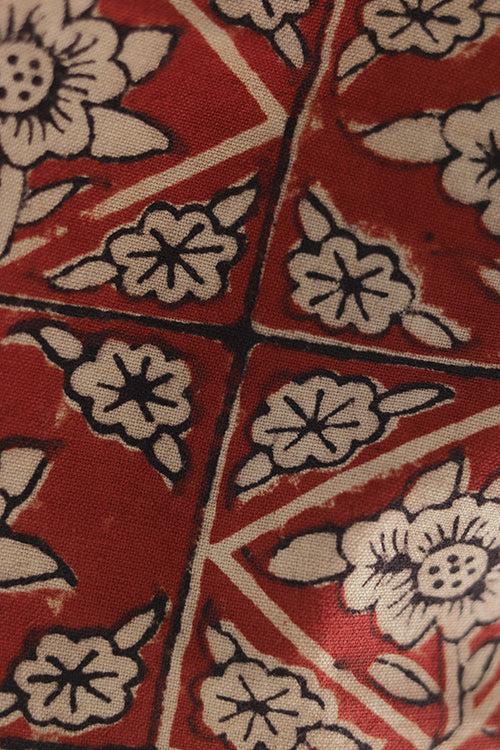 Creative Bee 'TILE' Natural Dye Block Print Cotton Fabric (0.5 Meter)