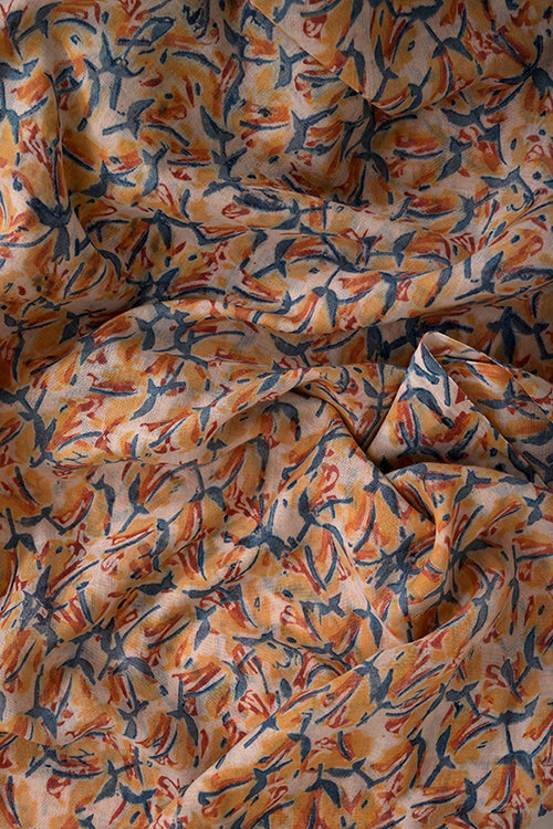 Creative Bee 'bliss' Natural Dye Block Print Cotton Fabric (0.50 meter)