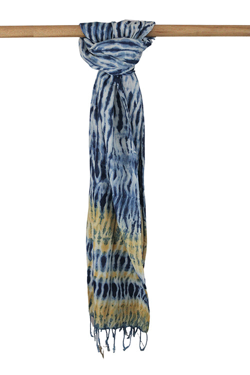 Creative Bee 'arambol' Natural Dye Shibori Cotton Stole