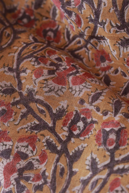 Creative Bee 'phoolon' Natural Dye Block Print Cotton Fabric (0.50 meter)