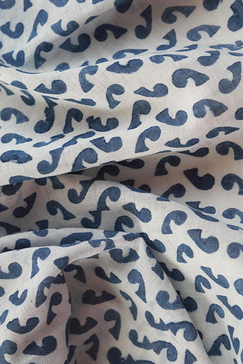 Creative Bee 'siesta' Natural Dye Block Print Cotton Fabric (0.50 meter)