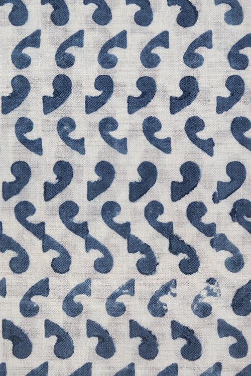 Creative Bee 'siesta' Natural Dye Block Print Cotton Fabric (0.50 meter)
