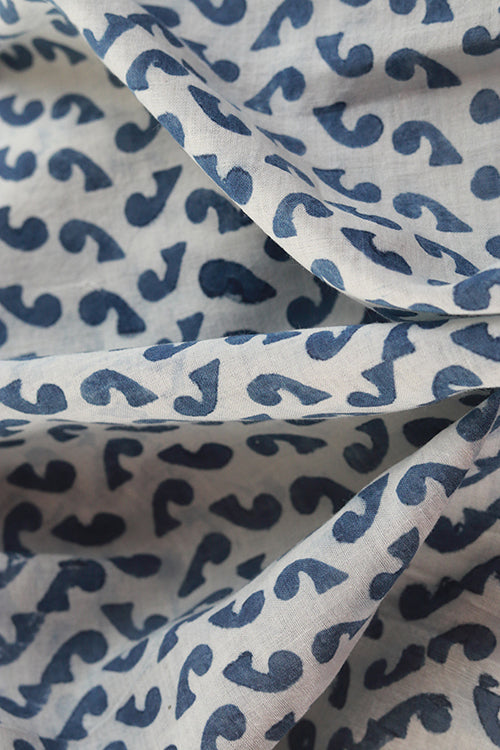 Creative Bee 'siesta' Natural Dye Block Print Cotton Fabric (0.50 meter)