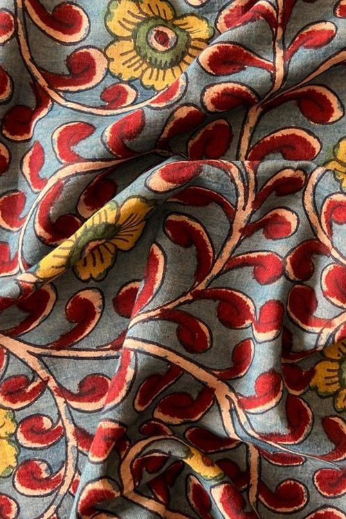 Creative Bee 'allure' Natural Dye Hand-Painted Kalamkari Cotton Fabric (0.50 meter)