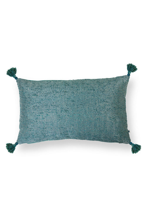Onset Homes Handwoven Metalic cushion Cover-Sapphire