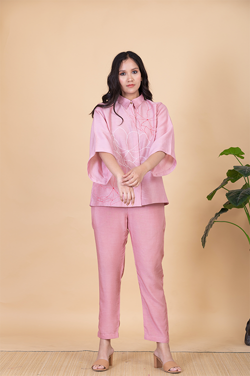 Chambray & Co.'S Fiah  Vegan Silk Coord Set
