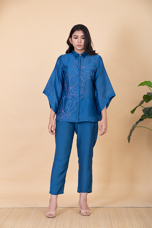 Chambray & Co.'S Jade Vegan Silk Coord Set