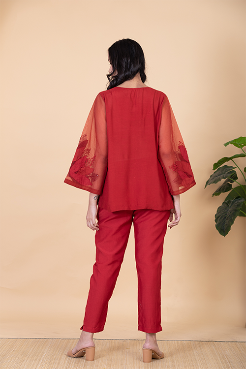 Chambray & Co.'S Suzie Vegan Silk Coord Set